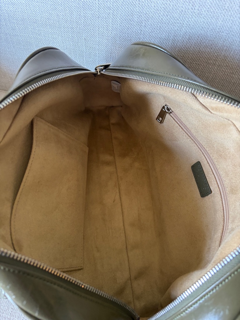 Raive Olive Green Leather Molly Shoulder Bag - Classic Tote - Picture 9 of 13